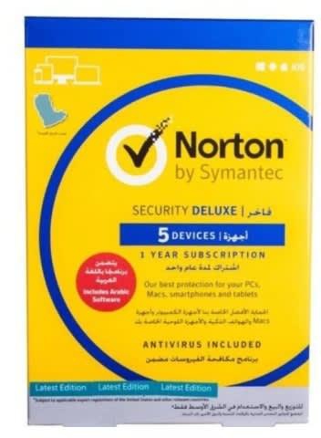 Symantec Norton Security Deluxe - Internet Security + Antivirus - 5 Devices