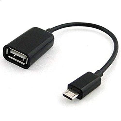 محول USB 2.0 مايكرو بي ذكر الى ايه انثى كابل او تي جي، أسود
