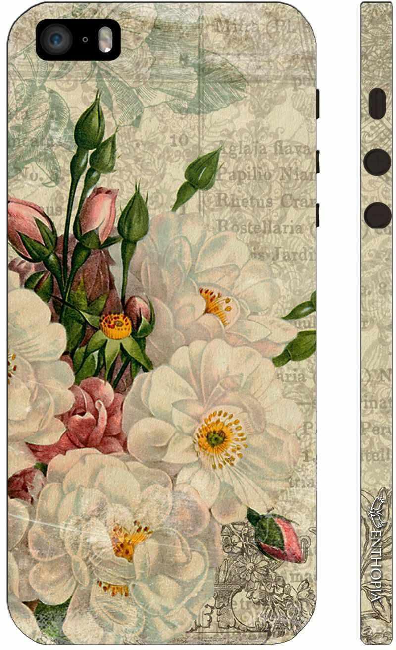 Back Cover for Apple Iphone 5/5s/SE - White flower touch