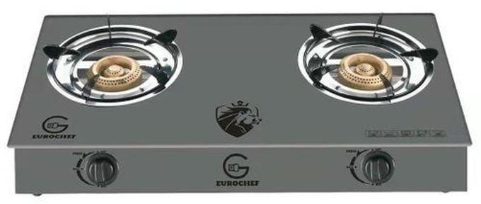 Eurochef QUALITY Table Top Glass Top Two Burner Gas Cooker