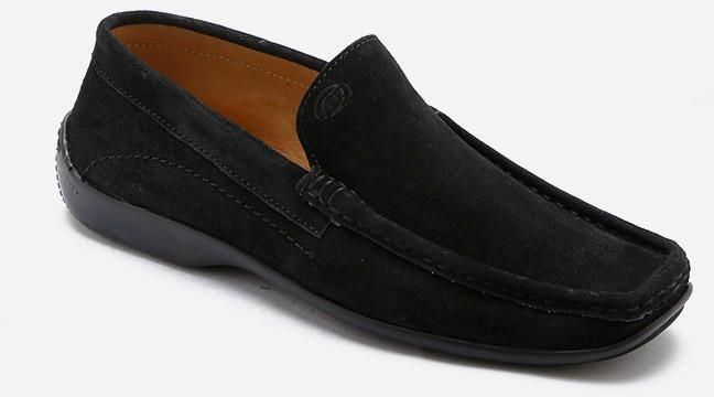 Activ Smart Casual Suede Loafers - Black