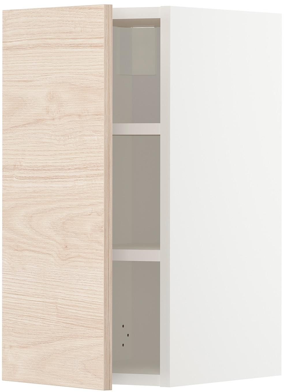 METOD خزانة حائط مع أرفف - أبيض/Askersund مظهر دردار خفيف ‎30x60 سم‏