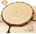Binswloo 6PCS 8-9 Inch Rustic Wood Slices Centerpieces, Natural Pine Wood Slabs for Table, Unfinished Wood Round Circle Discs with Jute Twine, Perfect for Wedding Decor, Christmas Crafts Ornaments