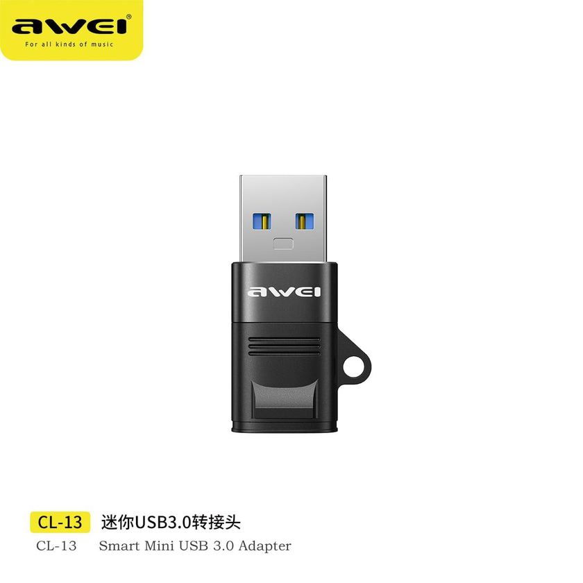 Awei CL-13 Smart Mini USB 3.0 turn Type-C Adapter for Samsung / Xiaomi