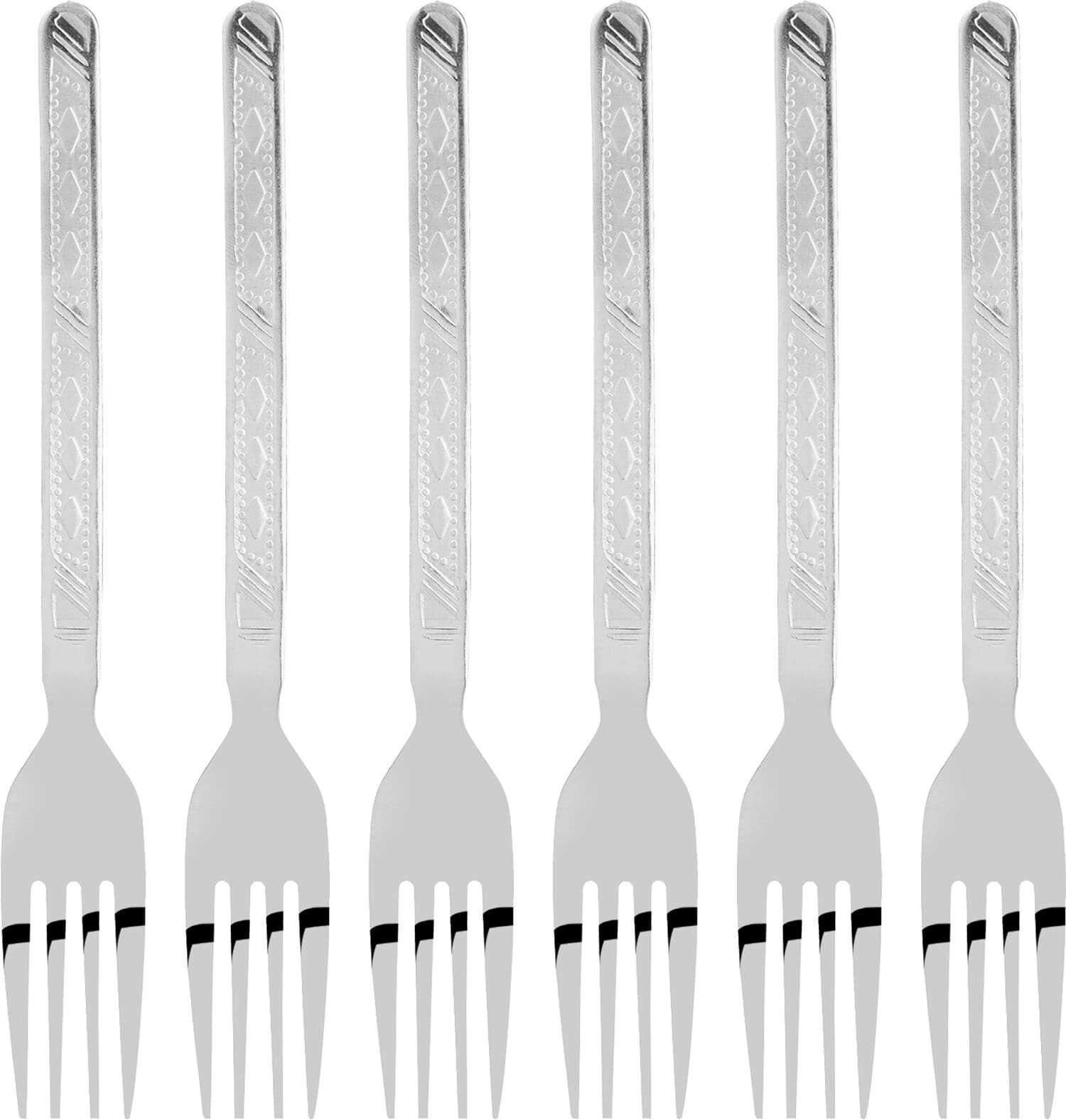Get El Hoda Dinner Fork Set, 3 Pieces - Silver with best offers | Raneen.com