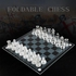 Generic Glass Chess Set Elegant Pieces And Glass Board Game Frosted Clear