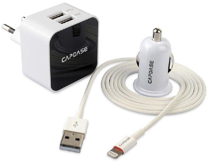 Capdase Set of Adapter and Car Charger with Lightning Cable