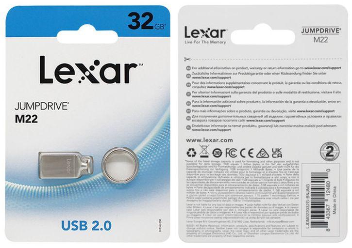 Lexar Lexar Flashdrive JumpDrive M22 32GB Metal USB 2.0