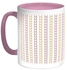 Printed Ceramic Coffee Mug White/Pink 12ounce
