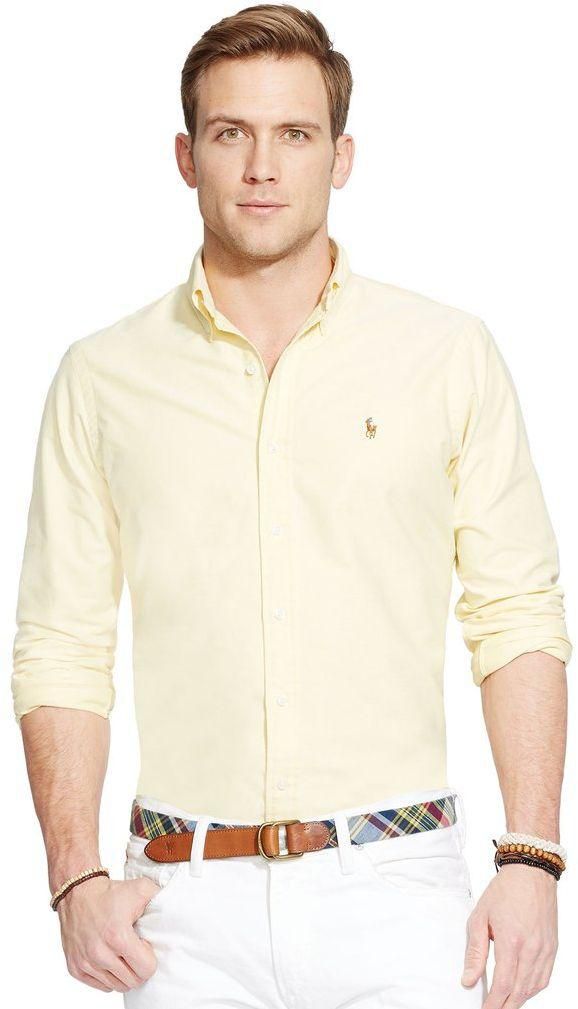 Polo Ralph Lauren Shirt for Men , Size XL , Yellow , 710-548535