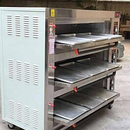 Industrial Gas Oven 9 Trays 3 Deck