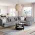 SÖDERHAMN Corner sofa, 4-seat - with open end/Tonerud grey
