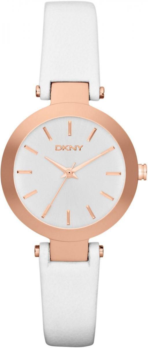 DKNY Stanhope Women's Silver Dial Leather Band Watch - NY8835