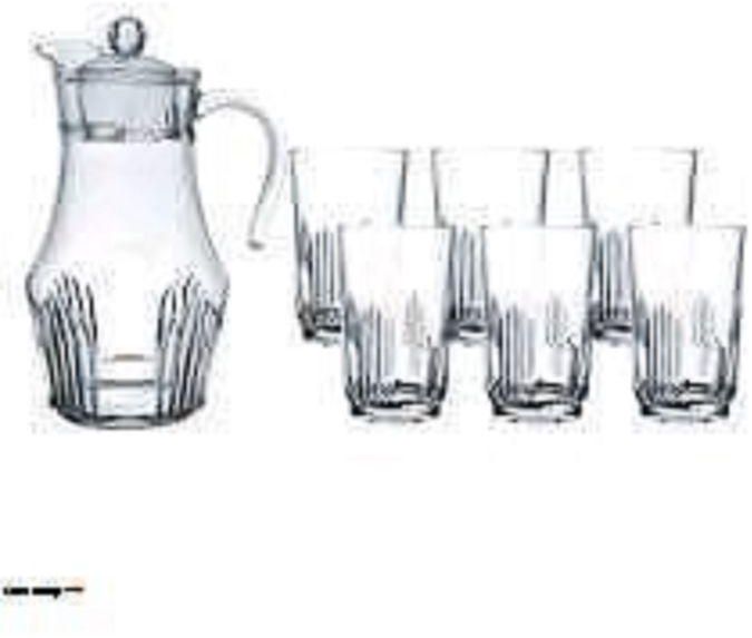 Arcopal 7Pcs Water Set 1 Jug And 6 Glasses
