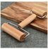 Dual Ended Wooden Rolling Pin Flour Pastry Dough Roller Brown/Silver 18 x 11 x 3cm