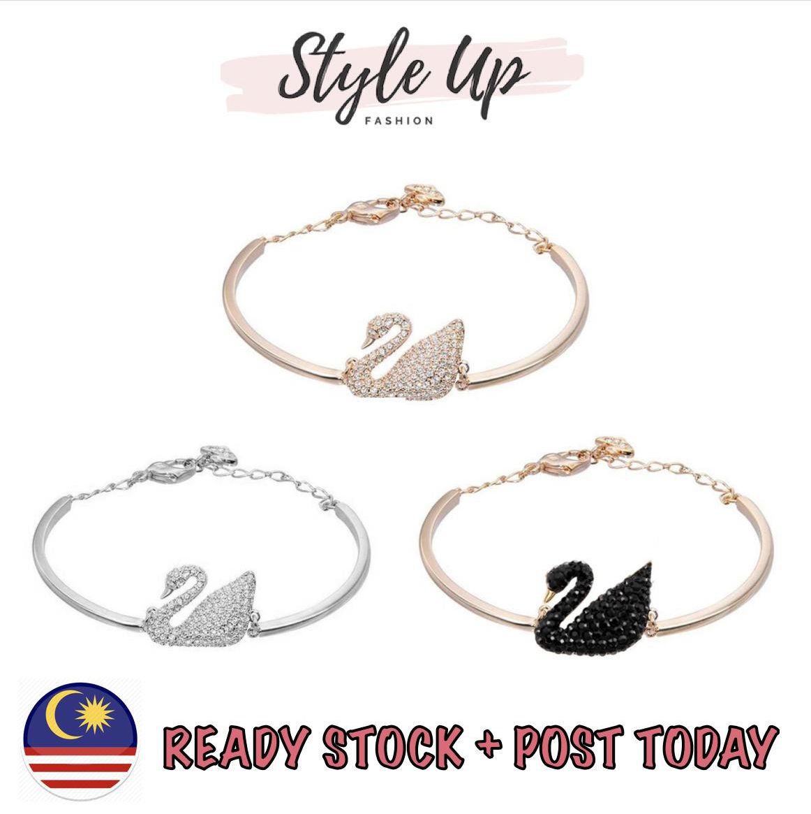 Styleup Zircon Crystal Women Swan Bracelet (3 Colors)
