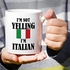 Retreez Funny Mug - I'm Not Yelling I'm Italian Italy 11 Oz Ceramic Coffee Mugs - Funny, Sarcasm, Sarcastic, Motivational, Inspirational birthday gifts for friends, coworkers, men women dad mom bro