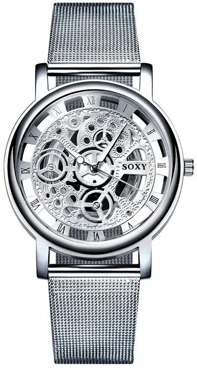 Luxury Skeleton Watch Men Women Wrist Watch Fashion Watch Homme 2019 Gold Wrist Watch Men of Steel Mesh
