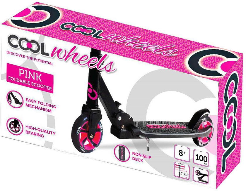 Cool Wheels - Foldable Kick Scooter - Pink- Babystore.ae