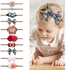 10 Pack Baby Girls Floral Bows Headbands Set - Soft Nylon Elastic Head Wraps for Newborn Infant Toddlers (Style #2)