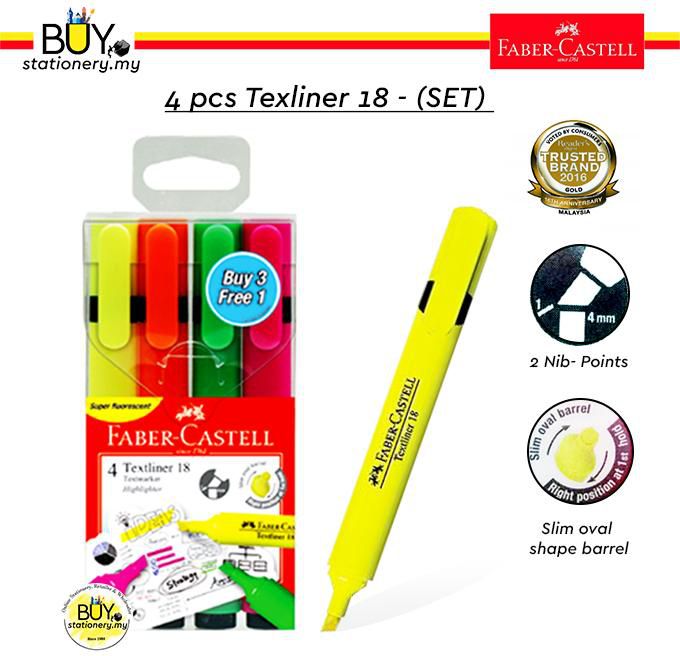 Faber Castell Textliner 18 Highlighter Asst- (Box)