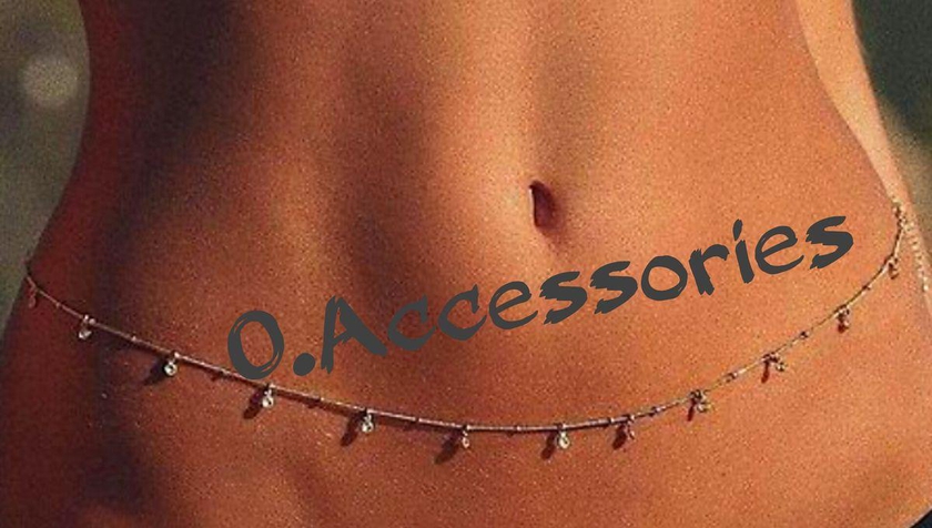 O Accessories Chain Body_silver_belly Chain -crystal Transparent Color