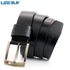 Lee Buy Mens Belt Cow Leather Luxury Strap Male Belts For Men-Black