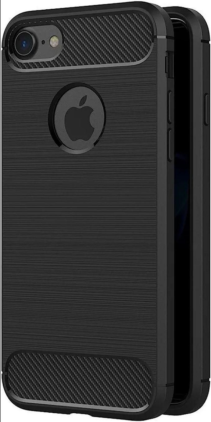 IPhone 7/8 Brushed Texture Carbon Fiber Back Case Cover