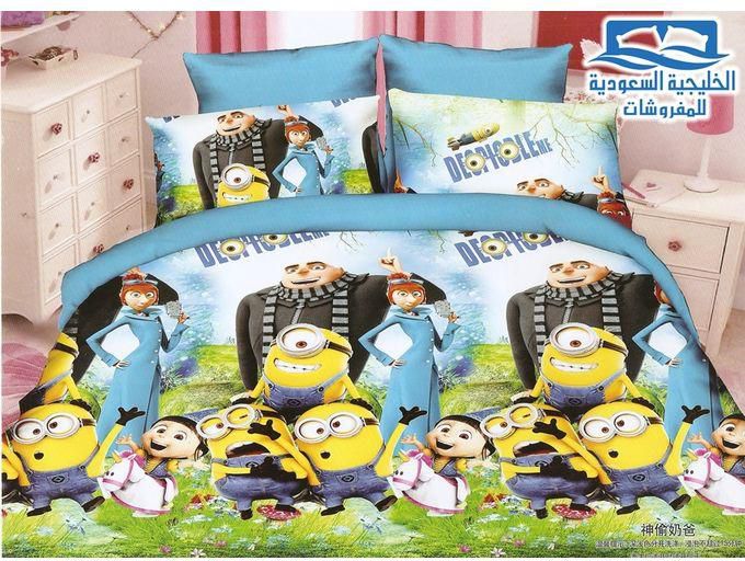 Generic 3D Cotton Kids Bed Sheet Set - 6 Pcs