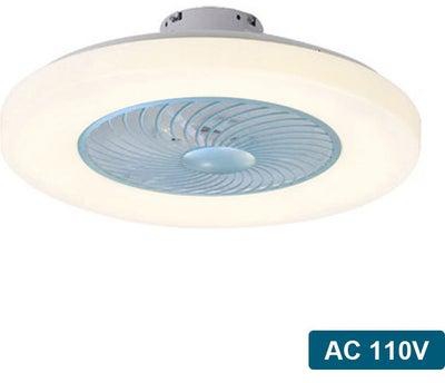 110V LED Modern Ceiling Fan Lamp With Remote Control DZ0372BL-KM Blue