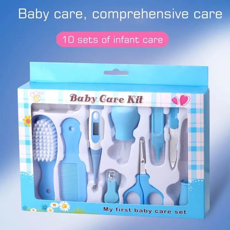 10PCS/Set Baby Grooming Health Care Kit Kids Nail Hair Health Care Thermometer Grooming Brush Clipper Teether Toothbrush Baby Essentials -