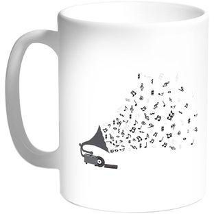 Musical Instrument Printed Coffee Mug White