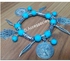 O Accessories Bracelet Turquoise Blue _silver Metal _coin_hand_feather