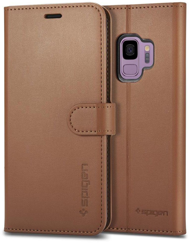 Spigen Samsung Galaxy S9 Wallet S Cover / Case - Coffee Brown