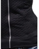 Zip Pocket Drawstring Quilted Hoodie - Black - Xl