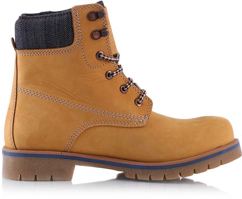 DarkWood Yellow Lace Up Boot For Women