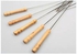 12-Piece Stainless Steel Barbecue Skewers With Wood Handle Set Silver/Beige