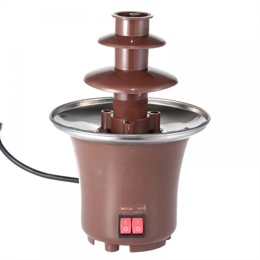 3 Tier Mini Chocolate Fondue Fountain, Brown - EA-820