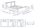 SONGESAND هيكل سرير+4 صناديق تخزين, بني/Lindbåden, ‎160x200 سم‏ - IKEA