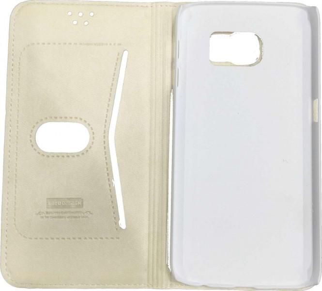 Samsung Galaxy S6 edge Wallet Style Leather Case | White