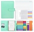 New A6 Pu Leather Notebook Binder Budget Planner Organizer Cash Budget Financial Planner Hand Book Zipper Pockets
