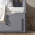 HEMNES Day-bed w 3 drawers/2 mattresses - grey/Åfjäll firm 80x200 cm