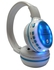 ZEALOT B560 HIFI Wireless Bluetooth Stereo Headphone Noise Cancelling With Mic LED FM Support TF Card for Mobile Computer-Blue