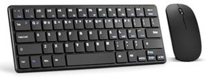 Mini Wireless Keyboard & Mouse Combo-[black]
