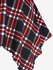 Plus Size Cowl Neck Grommets Strap Plaid Handkerchief Top - M | Us 10