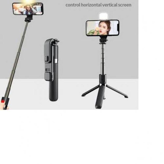 Selfie Stick And Tripod For Compatible For Mobile Phone Stand With Light