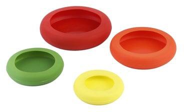 4-Piece Silicone Vegetable And Fruit Holder Multicolour