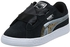 PUMA Girls Suede Heart Trailblazer Sqn Ps Shoes, Color: Black Puma Black Puma Team Gold, Size: 29 EU