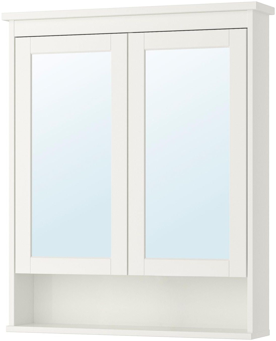 HEMNES Mirror cabinet with 2 doors - white 83x16x98 cm