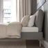 SAGESUND Upholstered bed frame - Diseröd brown/Lindbåden 160x200 cm